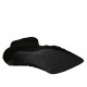 Bottines à bout pointu pour femmes avec fermeture éclair en daim noir talon 6 - Pointures disponibles:  31, 32, 33, 34, 43, 44, 45, 47