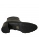 Botines para mujer con cremallera en piel negra tacon 6 - Tallas disponibles:  32, 33, 34, 42, 43, 45, 46, 47
