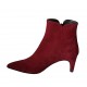 Bottines à bout pointu pour femmes avec fermetures éclair en daim rouge talon 6 - Pointures disponibles:  31, 33, 34, 43, 44, 45, 46, 47