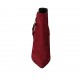Stivaletto a punta da donna con cerniere in camoscio rosso tacco 6 - Misure disponibili: 31, 33, 34, 43, 44, 45, 46, 47