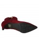 Stivaletto a punta da donna con cerniere in camoscio rosso tacco 6 - Misure disponibili: 31, 33, 34, 43, 44, 45, 46, 47