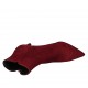 Woman's pointy ankle boot with zippers in red suede heel 6
