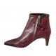 Bottine à bout pointu pour femmes avec fermeture éclair en cuir imprimé noir et rouge talon 6 - Pointures disponibles:  31, 34, 44, 45, 46, 47