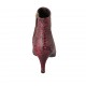 Bottine à bout pointu pour femmes avec fermeture éclair en cuir imprimé noir et rouge talon 6 - Pointures disponibles:  31, 34, 44, 45, 46, 47
