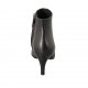 Woman's pointy ankle boot with zipper in black leather heel 6 - Available sizes:  31, 32, 33, 34, 43, 44, 45, 47