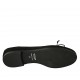 Woman's ballerina shoe with bow in black suede heel 1