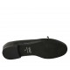 Woman's ballerina shoe with bow in black leather heel 1 - Available sizes:  33, 34, 42, 43, 45