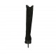 Woman's pointy boot with zipper in black suede heel 8
