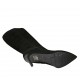 Woman's pointy boot with zipper in black suede heel 8