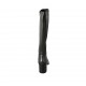 Stivale a punta da donna con cerniera in pelle nera tacco 6 - Misure disponibili: 31, 32, 33, 34, 42, 43, 44, 45, 46, 47