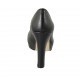 Escarpin à bout pointu pour femmes en cuir noir avec plateforme talon 10 - Pointures disponibles:  31, 32, 33, 34, 42, 43, 44, 45, 46, 47