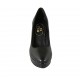 Zapato de salon a punta para mujer en piel negra con plataforma tacon 10 - Tallas disponibles:  31, 32, 33, 34, 42, 43, 44, 45, 46, 47