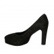 Decolté a punta da donna in camoscio nero con plateau e tacco 10 - Misure disponibili: 31, 32, 33, 34, 43, 44, 45, 46, 47
