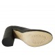 Woman's pump with rounded tip in black leather heel 9 - Available sizes:  31, 32, 33, 34, 42, 43, 44, 45, 46, 47