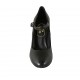 Decolté da donna con cinturino in pelle nera tacco 9 - Misure disponibili: 31, 33, 34, 42, 43, 44, 46, 47