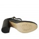 Woman's pump with strap in black leather heel 9