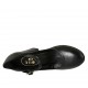 Zapato de salón para mujer con cinturon en piel negra tacon 9 - Tallas disponibles:  31, 33, 34, 42, 43, 44, 46, 47