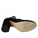 Woman's T-strap pump in black suede heel 9
