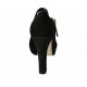 Decolté da donna in camoscio nero con cinturino e plateau tacco 10 - Misure disponibili: 31, 32, 33, 34, 42, 44, 46