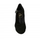 Decolté da donna in camoscio nero con cinturino e plateau tacco 10 - Misure disponibili: 31, 32, 33, 34, 42, 44, 46