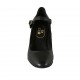 Decolté da donna con cinturino in pelle nera tacco grosso 6 - Misure disponibili: 32, 33, 34, 42, 44, 47