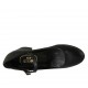 Decolté da donna con cinturino in pelle nera tacco grosso 6 - Misure disponibili: 32, 33, 34, 42, 44, 47