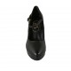 Zapato de salon a punta para mujeres con correa y plataforma en piel de color negro tacon 10 - Tallas disponibles:  31, 32, 33, 34, 42, 43, 45, 46, 47