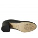 Woman's pump with rounded tip in black leather heel 6 - Available sizes:  31, 32, 33, 34, 45, 46, 47