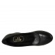 Woman's pump with rounded tip in black leather heel 6 - Available sizes:  31, 32, 33, 34, 45, 46, 47