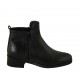 Bottines pour femmes avec fermetures éclair en cuir noir talon 4 - Pointures disponibles:  43, 44, 45, 46