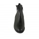 Botin con doble cremallera para mujer en piel negra tacon 4 - Tallas disponibles:  43, 44, 45, 46