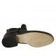 Botin con doble cremallera para mujer en piel negra tacon 4 - Tallas disponibles:  43, 44, 45, 46