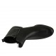 Botin con doble cremallera para mujer en piel negra tacon 4 - Tallas disponibles:  43, 44, 45, 46