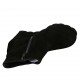 Woman's ankle boot with platform and zipper in black suede wedge heel 9 - Available sizes:  31, 33, 34, 42, 43, 44, 45