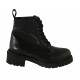 Bottines pour femmes avec lacets et fermeture éclair en cuir noir talon 4 - Pointures disponibles:  42, 43, 44, 45, 46