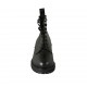 Botin para mujer con cordones y cremallera en piel negra tacon 4 - Tallas disponibles:  42, 43, 44, 45, 46