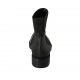 Woman's ankle boot with elastic bands in black leather heel 3 - Available sizes:  33, 34, 43, 44, 45, 46