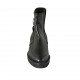 Botines para mujer con elasticos y hebilla en piel negra tacon 3 - Tallas disponibles:  33, 34, 42, 43, 44, 45, 46