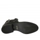 Woman's ankle boot with elastic bands and buckle in black leather heel 3 - Available sizes:  33, 34, 42, 43, 44, 45, 46