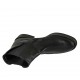 Woman's ankle boot with elastic bands and buckle in black leather heel 3 - Available sizes:  33, 34, 42, 43, 44, 45, 46
