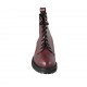 Stivaletto stringato da donna con cerniera in pelle bordeaux tacco 4 - Misure disponibili: 34, 43, 44, 45, 46