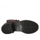 Botin para mujer con cordones y cremallera en piel granate tacon 4 - Tallas disponibles:  34, 43, 44, 45, 46