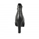 Woman's ankle boot with zipper and platform in black leather with heel 10 - Available sizes:  31, 32, 33, 34, 42, 43, 46, 47