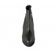 Woman's ankle boot with zipper and platform in black leather with heel 10 - Available sizes:  31, 32, 33, 34, 42, 43, 46, 47