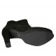Stivaletto da donna con cerniera e plateau in camoscio nero con tacco 10 - Misure disponibili: 31, 32, 33, 34, 42, 43, 44, 45, 46, 47