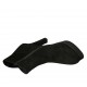 Stivaletto da donna con cerniera e plateau in camoscio nero con tacco 10 - Misure disponibili: 31, 32, 33, 34, 42, 43, 44, 45, 46, 47