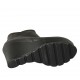 Botines para mujer con plataforma y cremallera en piel de color negro cuña 9 - Tallas disponibles:  31, 32, 33, 34, 42, 43