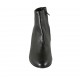 Stivaletto da donna a punta tonda con cerniera in pelle nera tacco 6 - Misure disponibili: 31, 32, 44, 45, 46