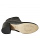 Stivaletto da donna a punta tonda con cerniera in pelle nera tacco 6 - Misure disponibili: 31, 32, 44, 45, 46