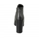 Woman's ankle boot with rounded tip and zipper in black leather heel 9 - Available sizes:  32, 33, 34, 42, 43, 44, 47